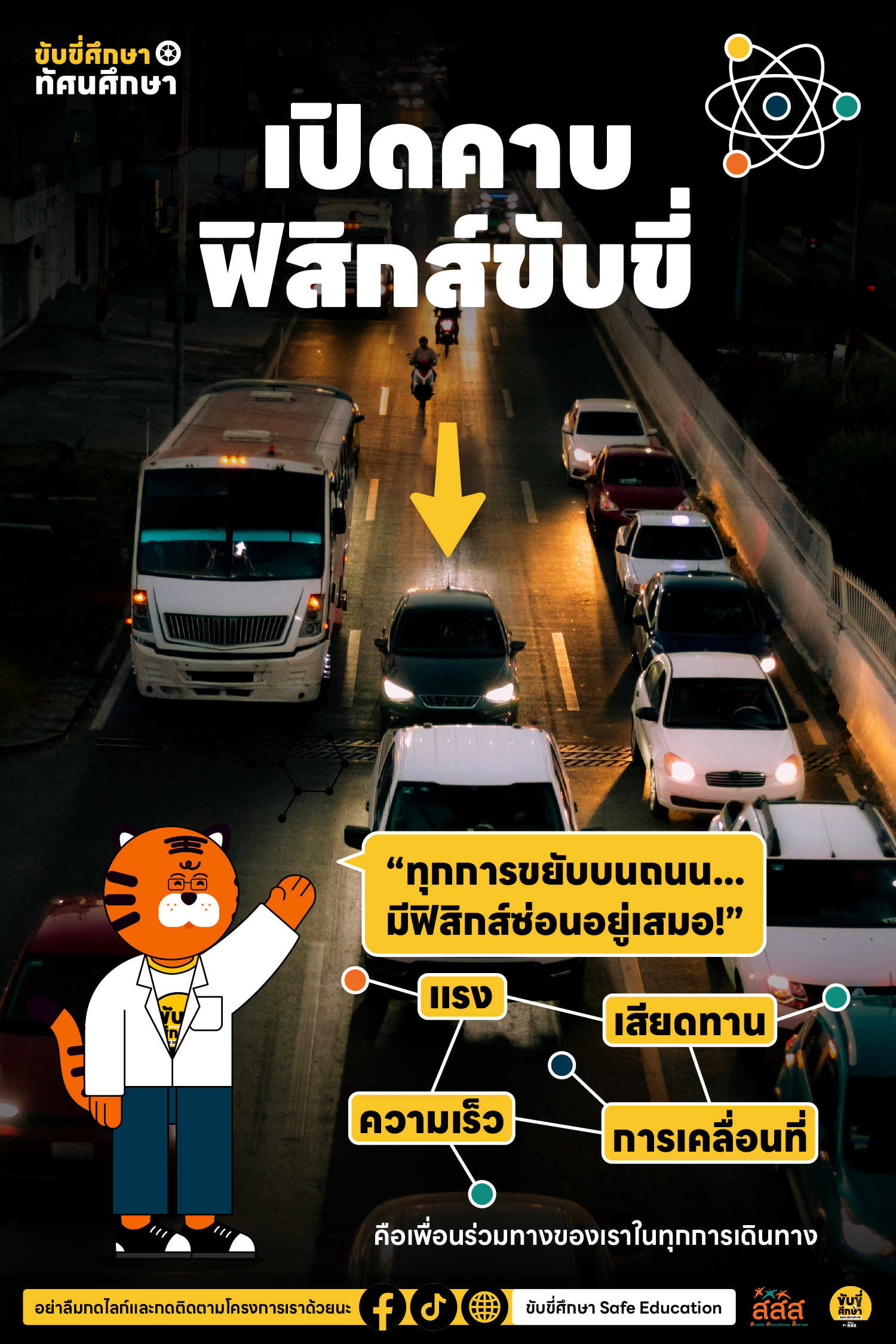 เปิดโลกฟิสิกส์เบื้องหลังการขับขี่ รู้จักแรงและการเคลื่อนที่บนท้องถนน