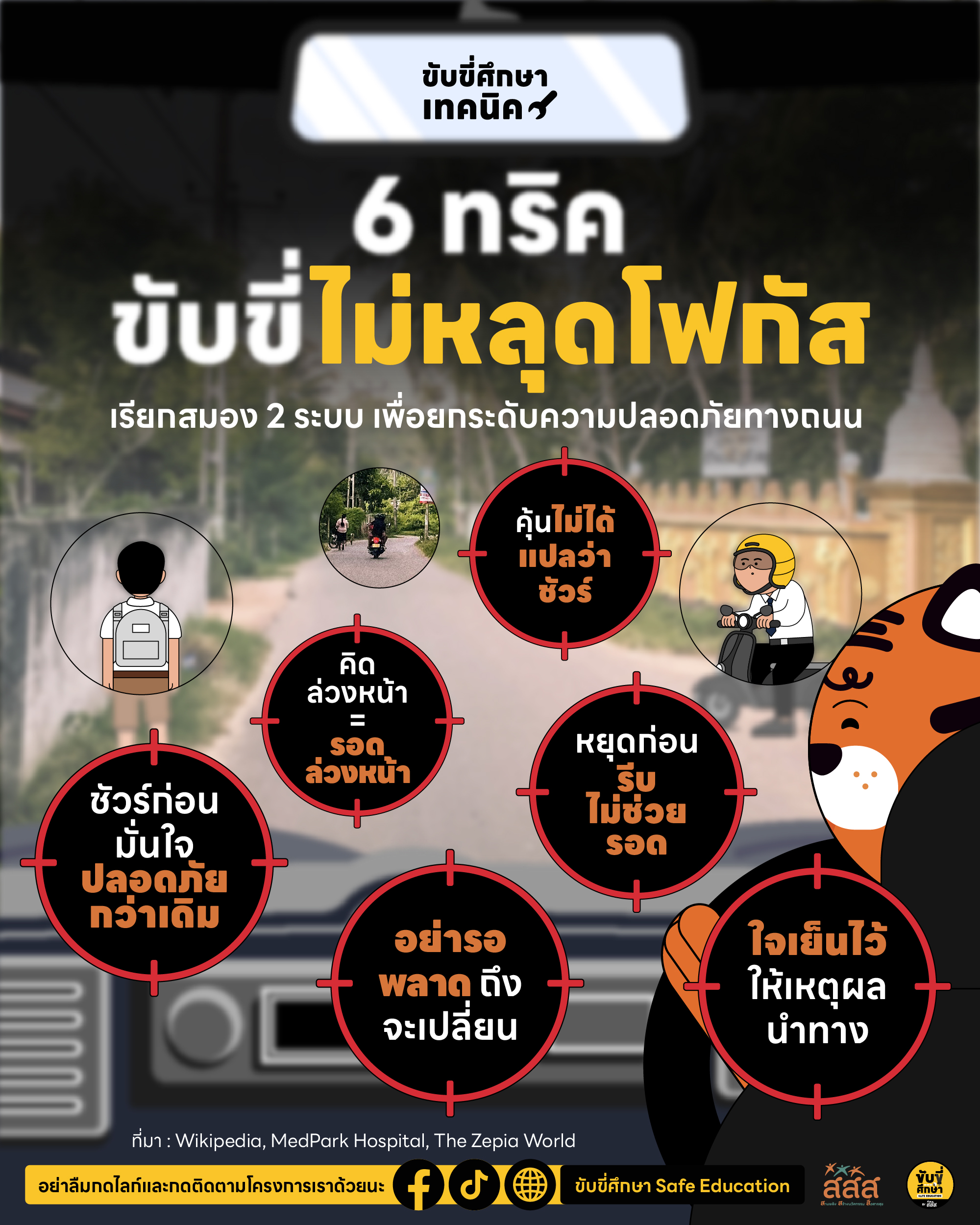 ขับขี่ไม่หลุดโฟกัส ด้วย 6 ทริค เรียกสมอง 2 ระบบ เพื่อยกระดับความปลอดภัยทางถนน