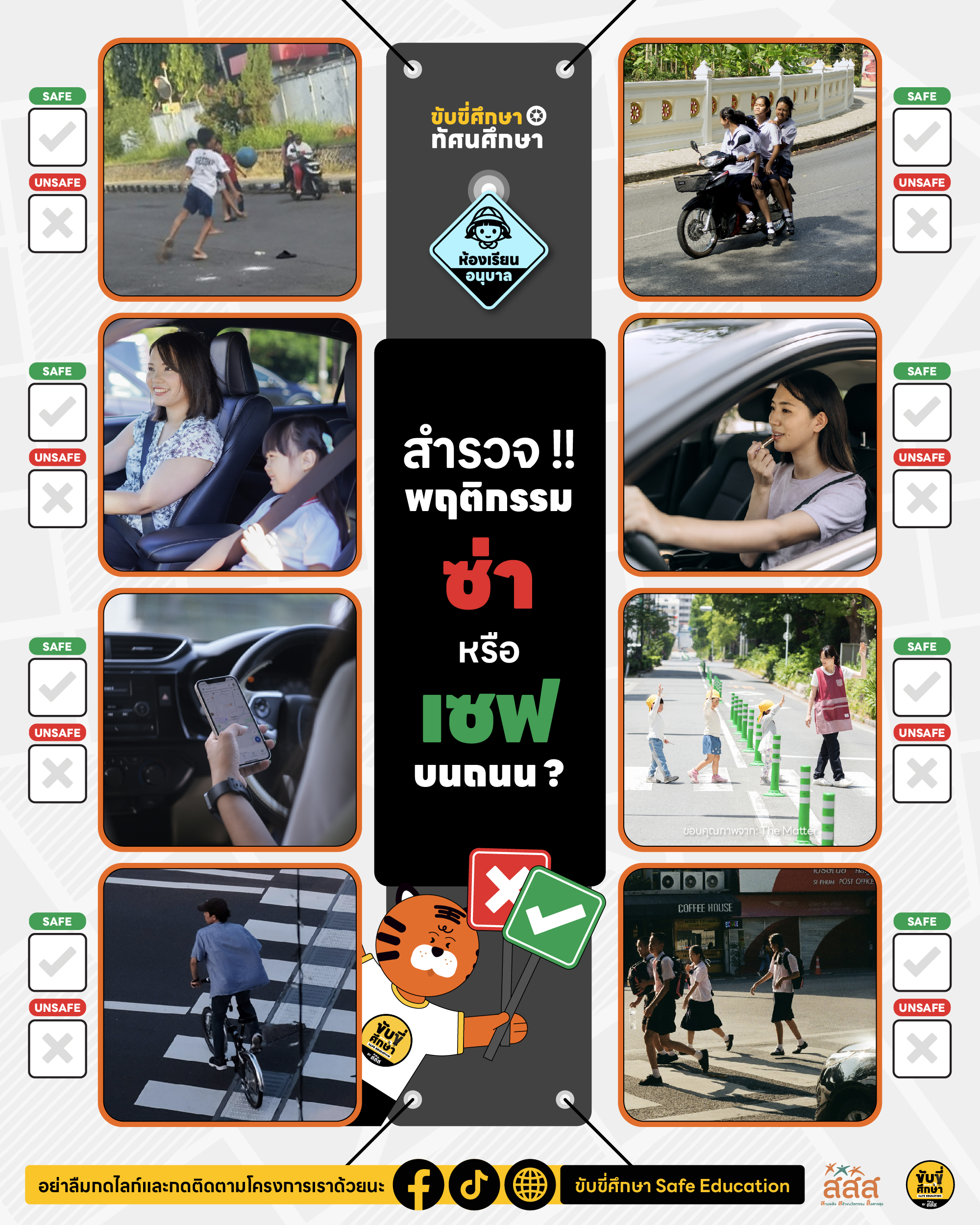 สำรวจ!! พฤติกรรมซ่าหรือเซฟบนถนน? ห้องเรียนอนุบาล